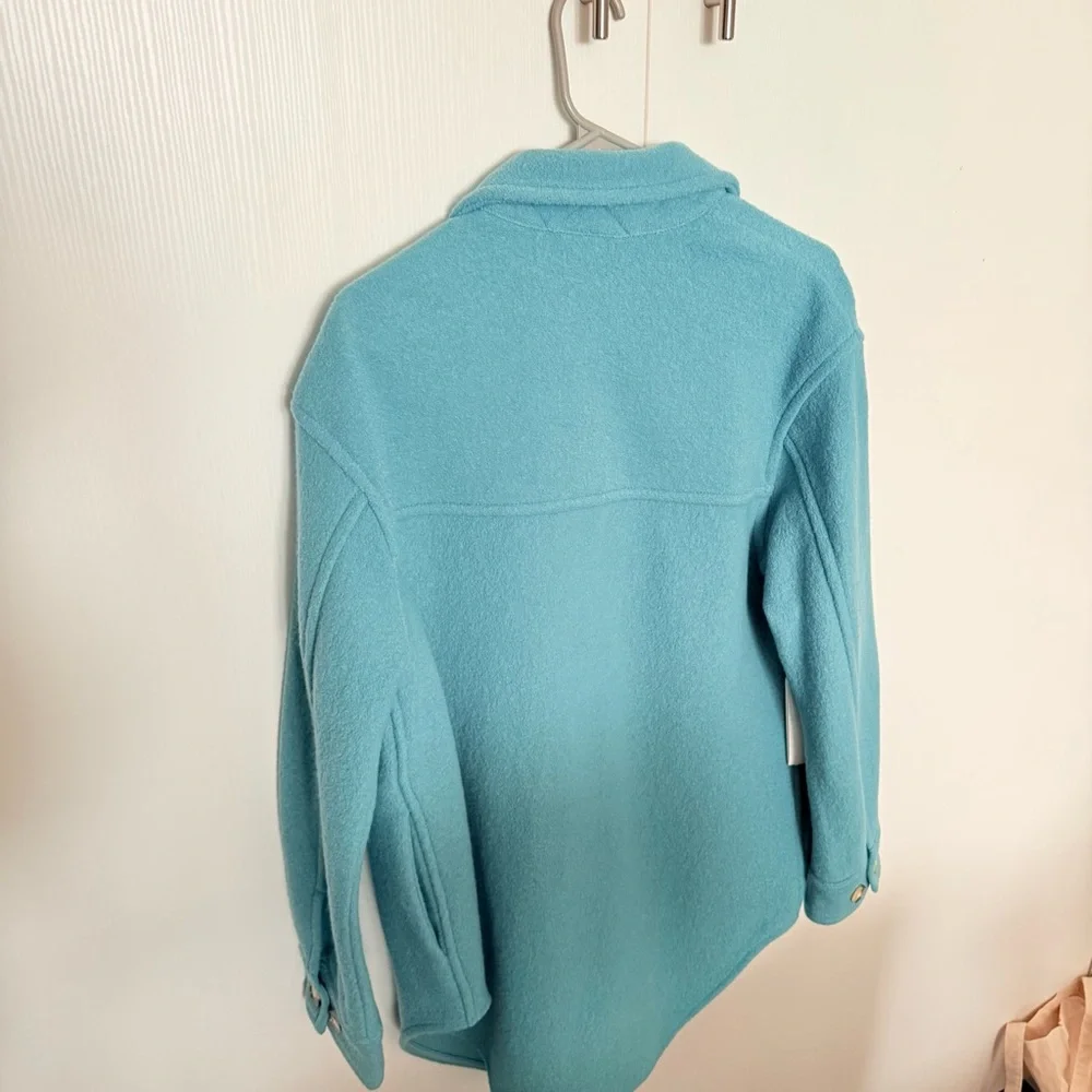 Aritzia Wilfred Ganna Turquoise Shirt Jacket Oversized size small NEW WITH TAGS - Picture 8 of 9